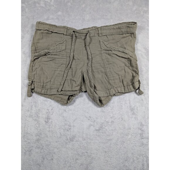 Artisan Crafted Women’s Shorts Size 12 Brown Casual Drawstring Boho Festival Hip - Picture 1 of 9